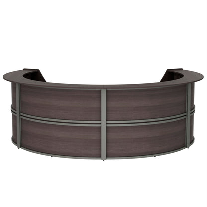 Linea Italia Curved Reception Desk with Counter 4 Units