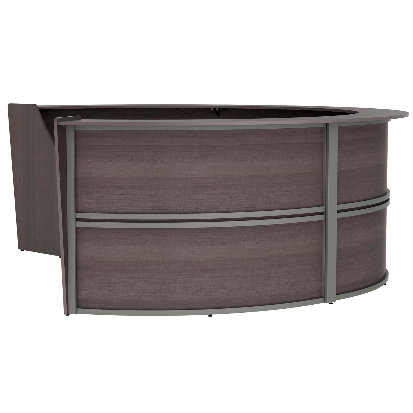 Linea Italia Curved Reception Desk with Counter 4 Units