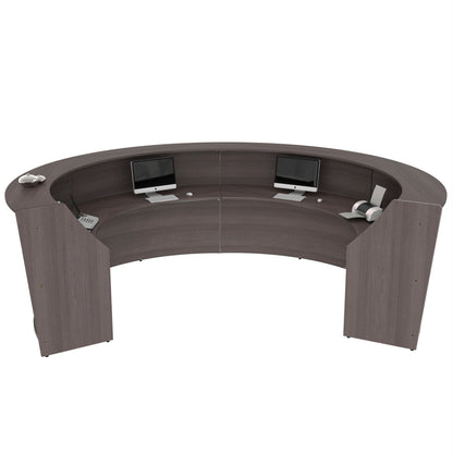 Linea Italia Curved Reception Desk with Counter 4 Units