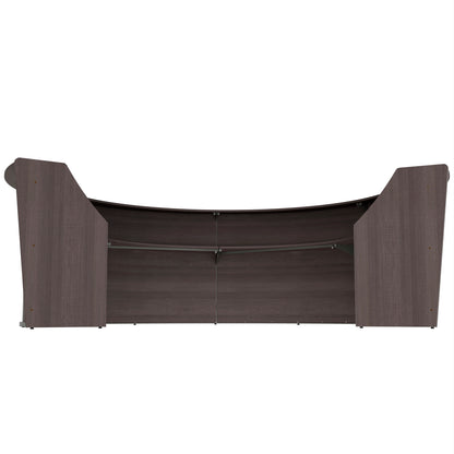 Linea Italia Curved Reception Desk with Counter 4 Units