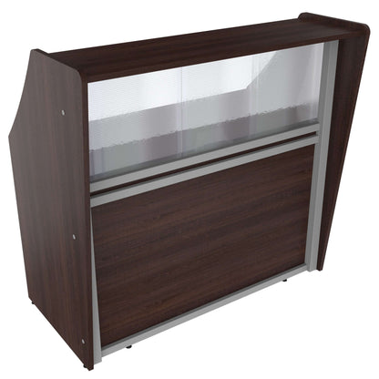 Linea Italia Straight Reception Desk with Polycarbonate Single Unit