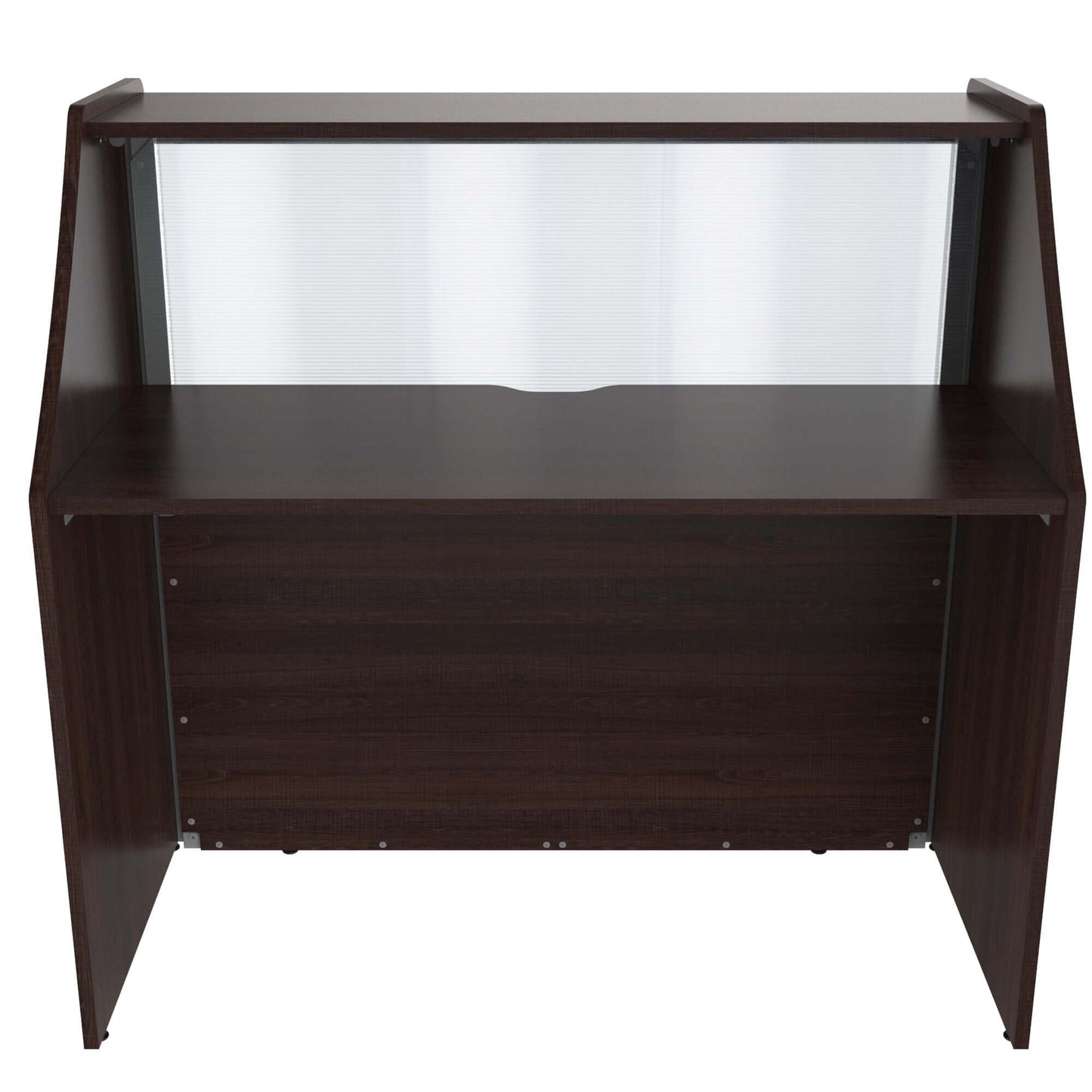 Linea Italia Straight Reception Desk with Polycarbonate Single Unit