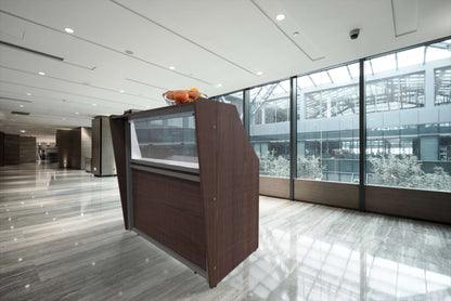 Linea Italia Straight Reception Desk with Polycarbonate Single Unit