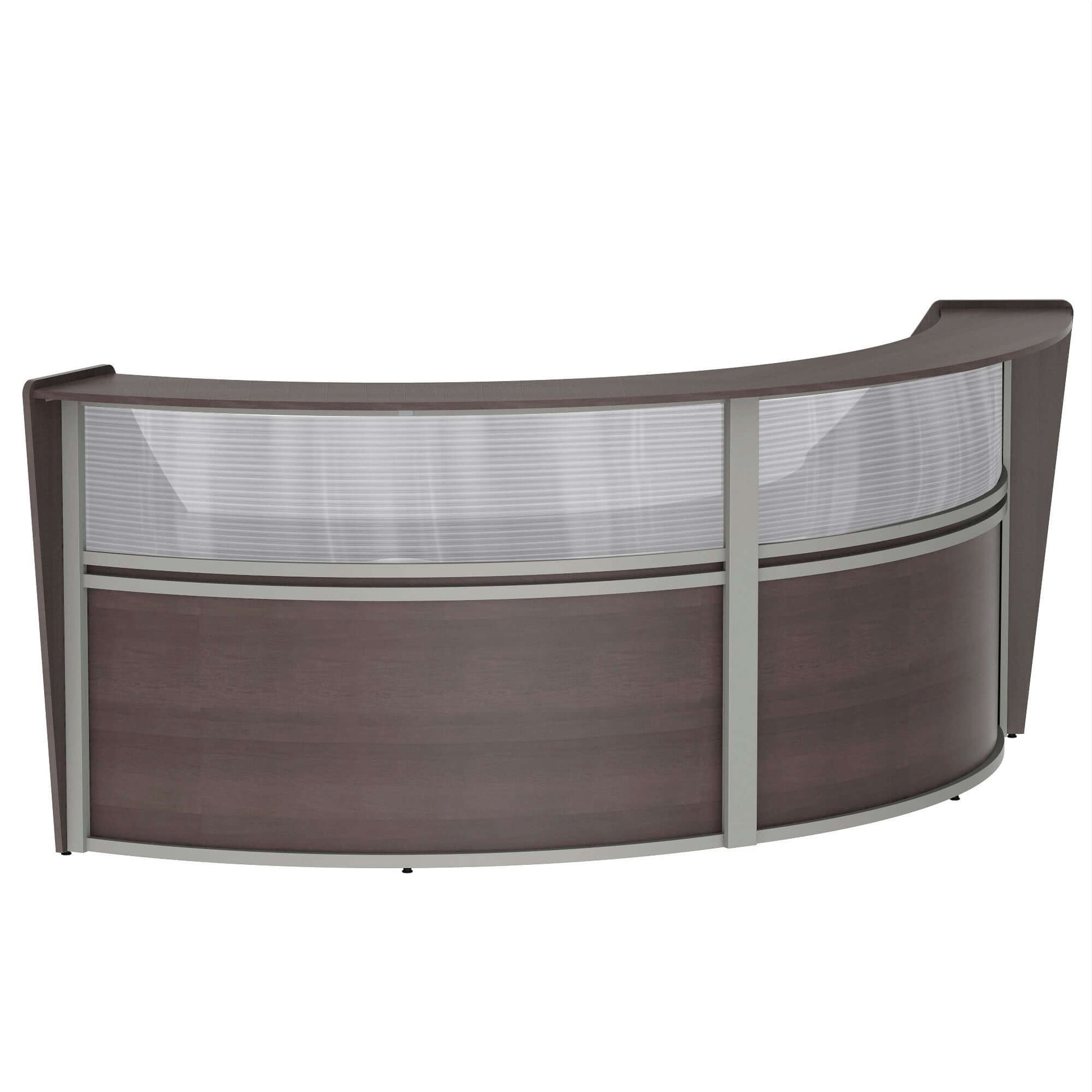 Linea Italia Curved Reception Desk with Polycarbonate 2 Units