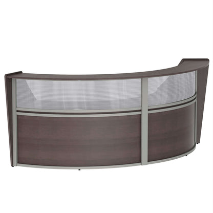 Linea Italia Curved Reception Desk with Polycarbonate 2 Units