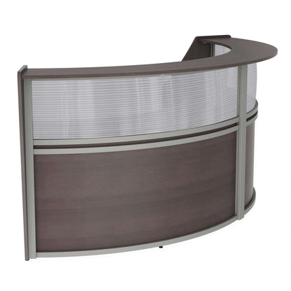 Linea Italia Curved Reception Desk with Polycarbonate 2 Units