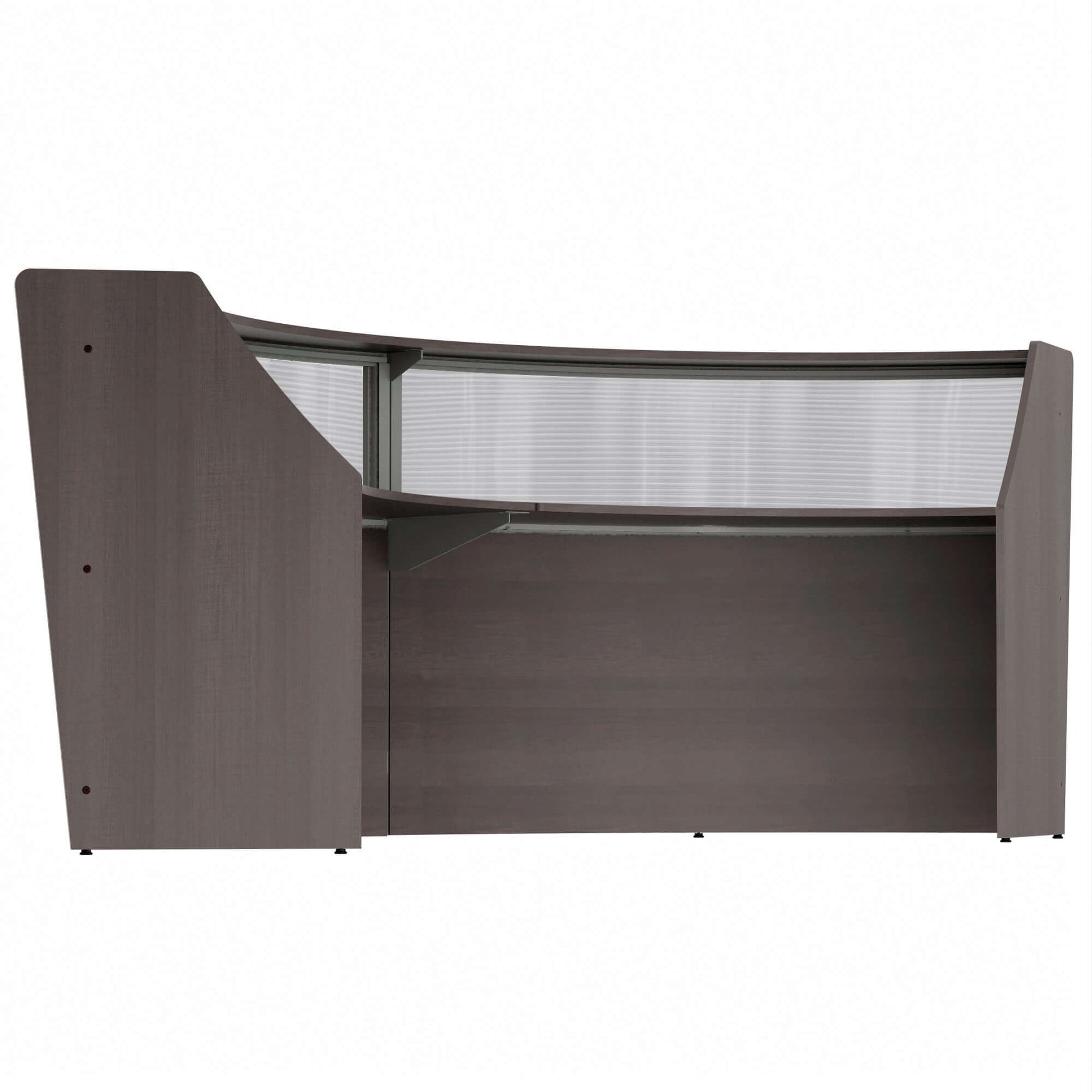 Linea Italia Curved Reception Desk with Polycarbonate 2 Units