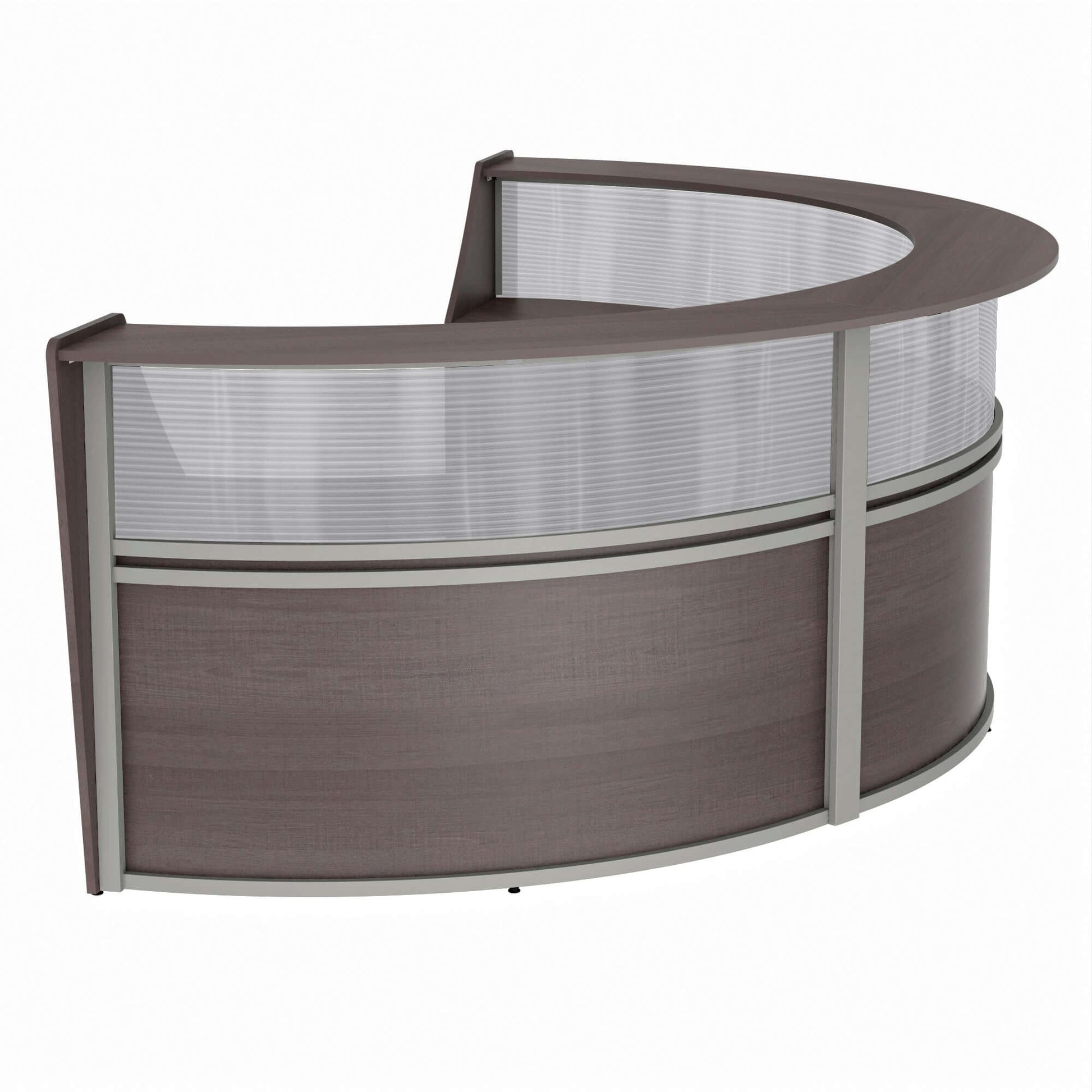 Linea Italia Curved Reception Desk with Polycarbonate 3 Units