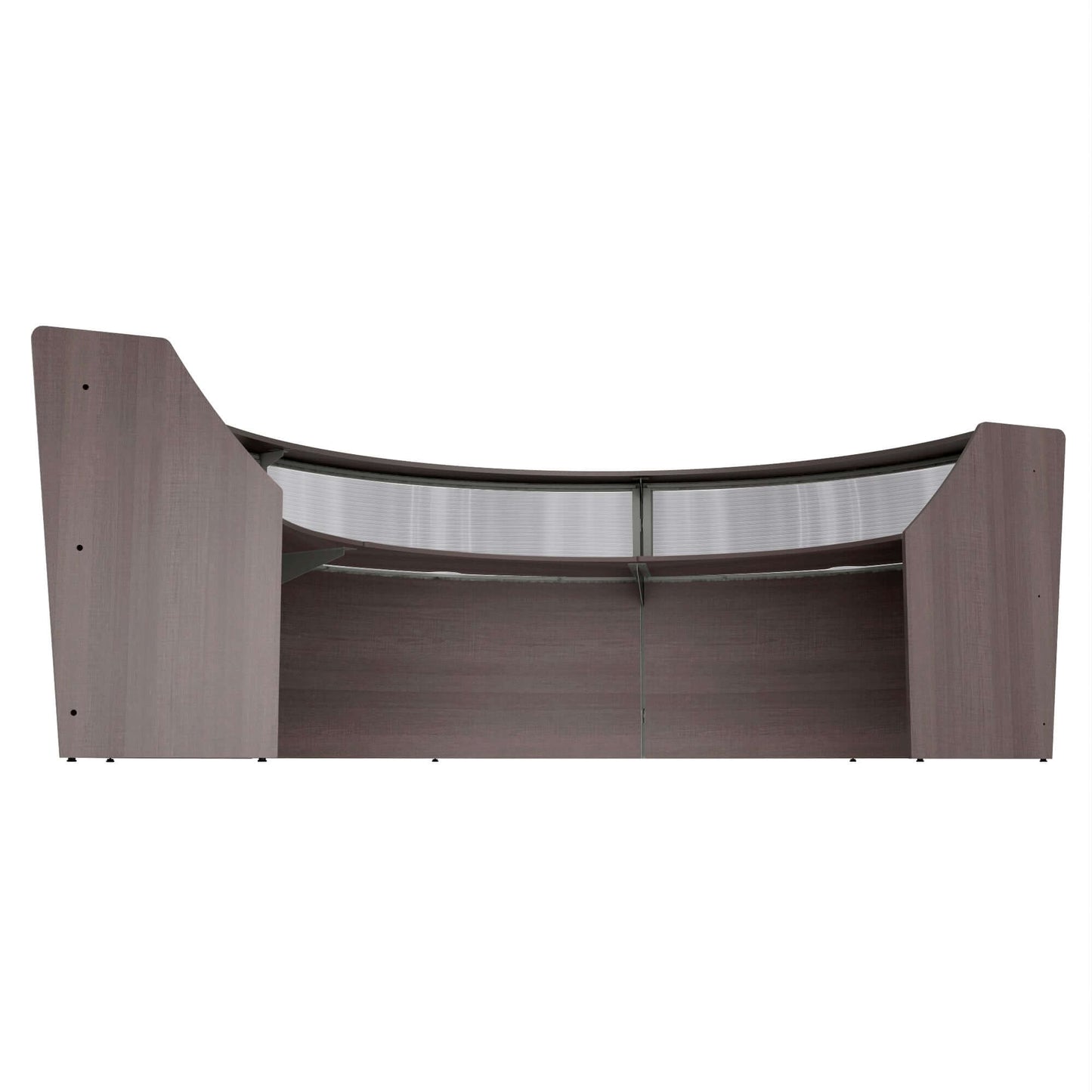 Linea Italia Curved Reception Desk with Polycarbonate 3 Units