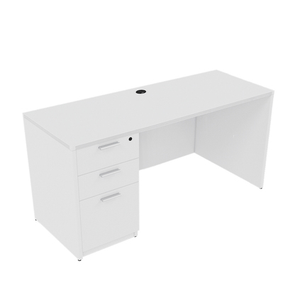 Kai Line Credenza with Single Box/Box/File Pedestal