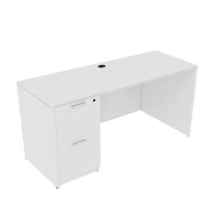 Kai Line Credenza with Single File/File Pedestal