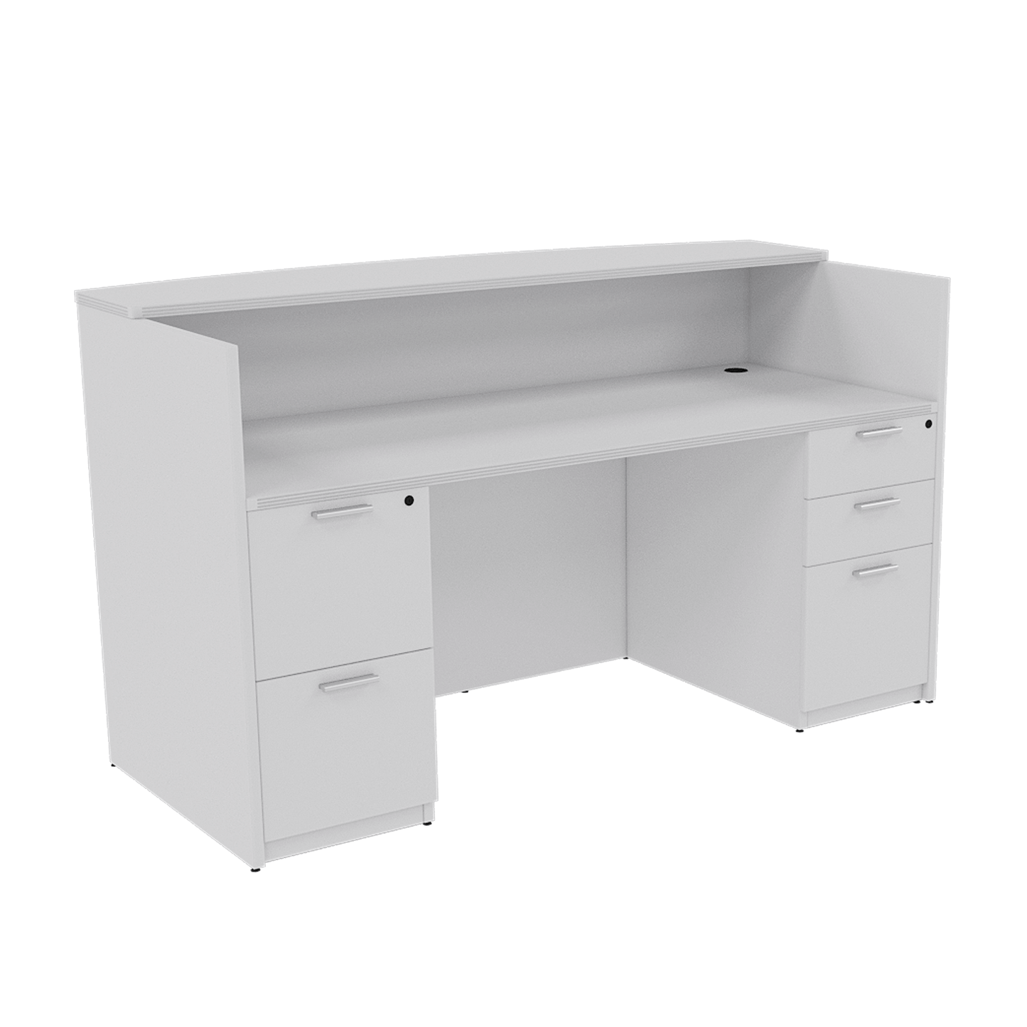 Kai Line Reception Desk with Double Full Pedestals