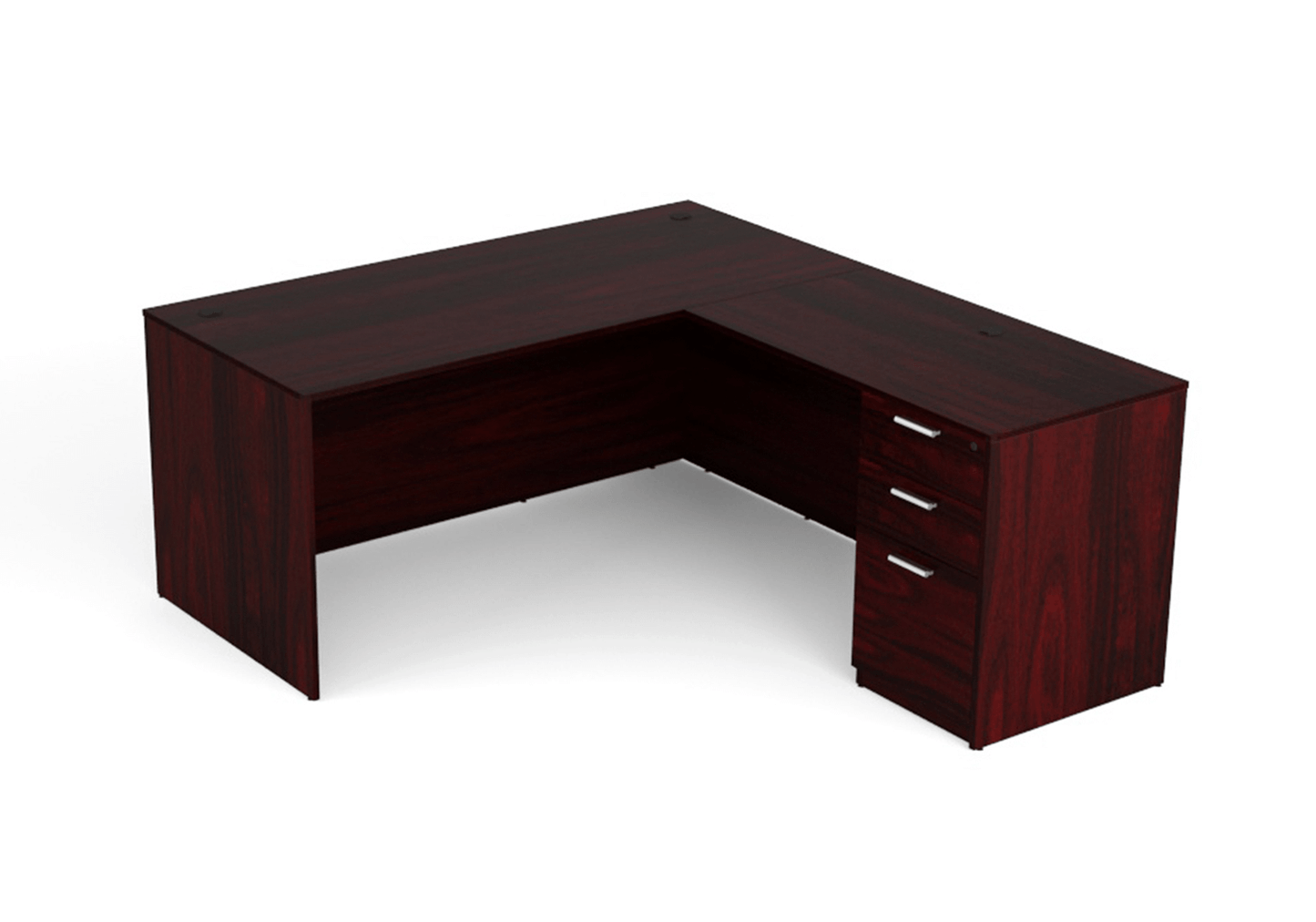 Kai Line L Shaped Desks Reversible with Single Full Pedestal