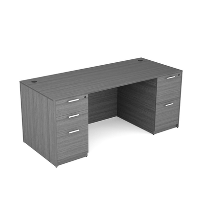 Kai Line Rectangular Desks with Double Full Pedestals