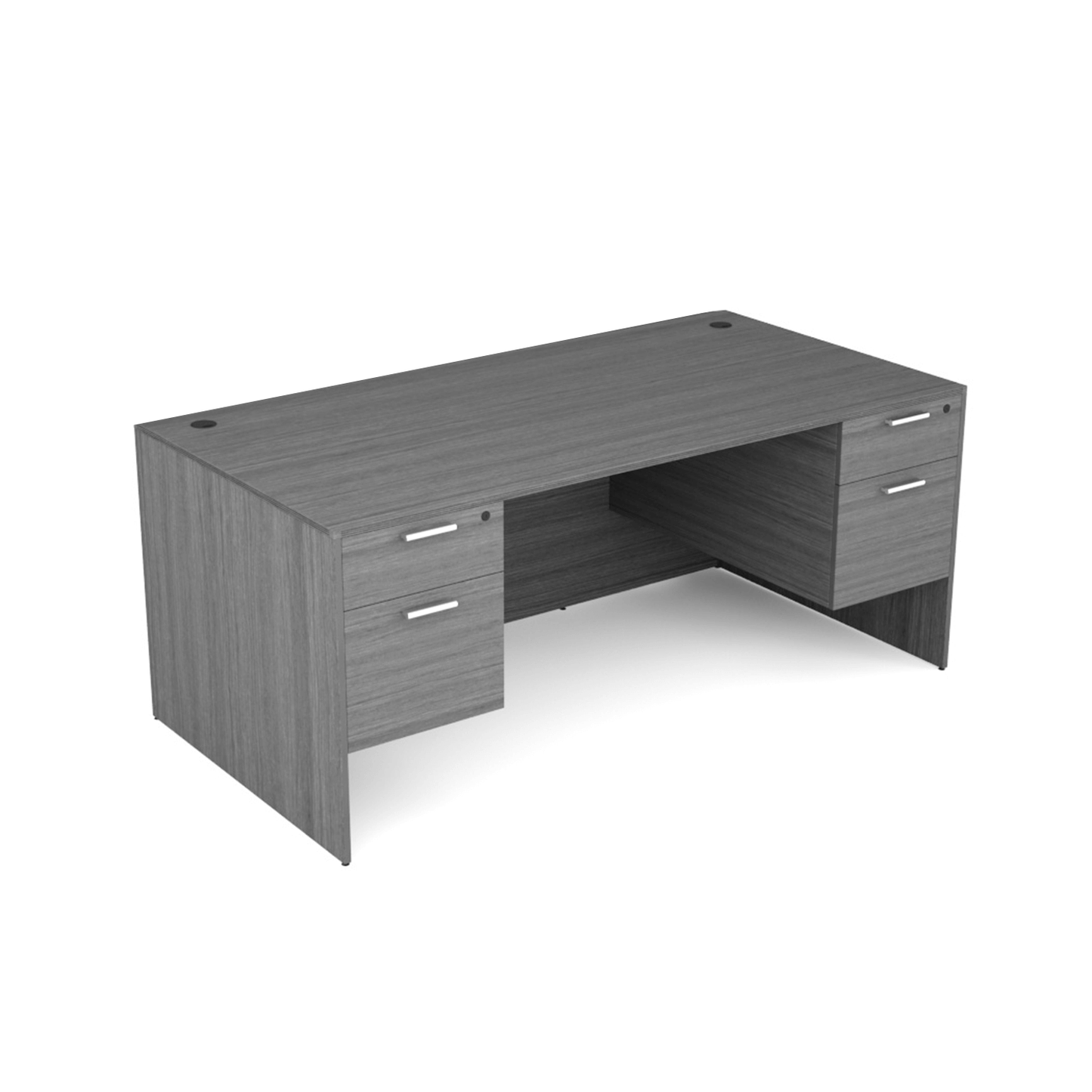 Kai Line Rectangular Desks with Double Suspended Pedestals