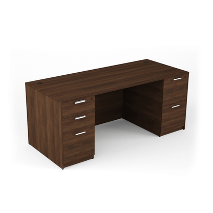 Kai Line Rectangular Desks with Double Full Pedestals