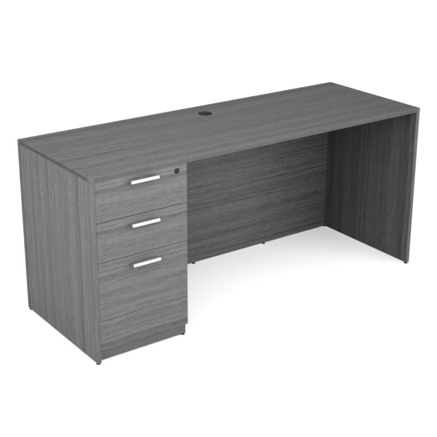 Kai Line Credenza with Single Box/Box/File Pedestal