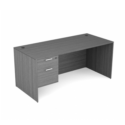 Kai Line Rectangular Desk with Single Suspended Pedestal