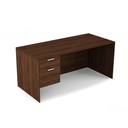 Kai Line Rectangular Desk with Single Suspended Pedestal