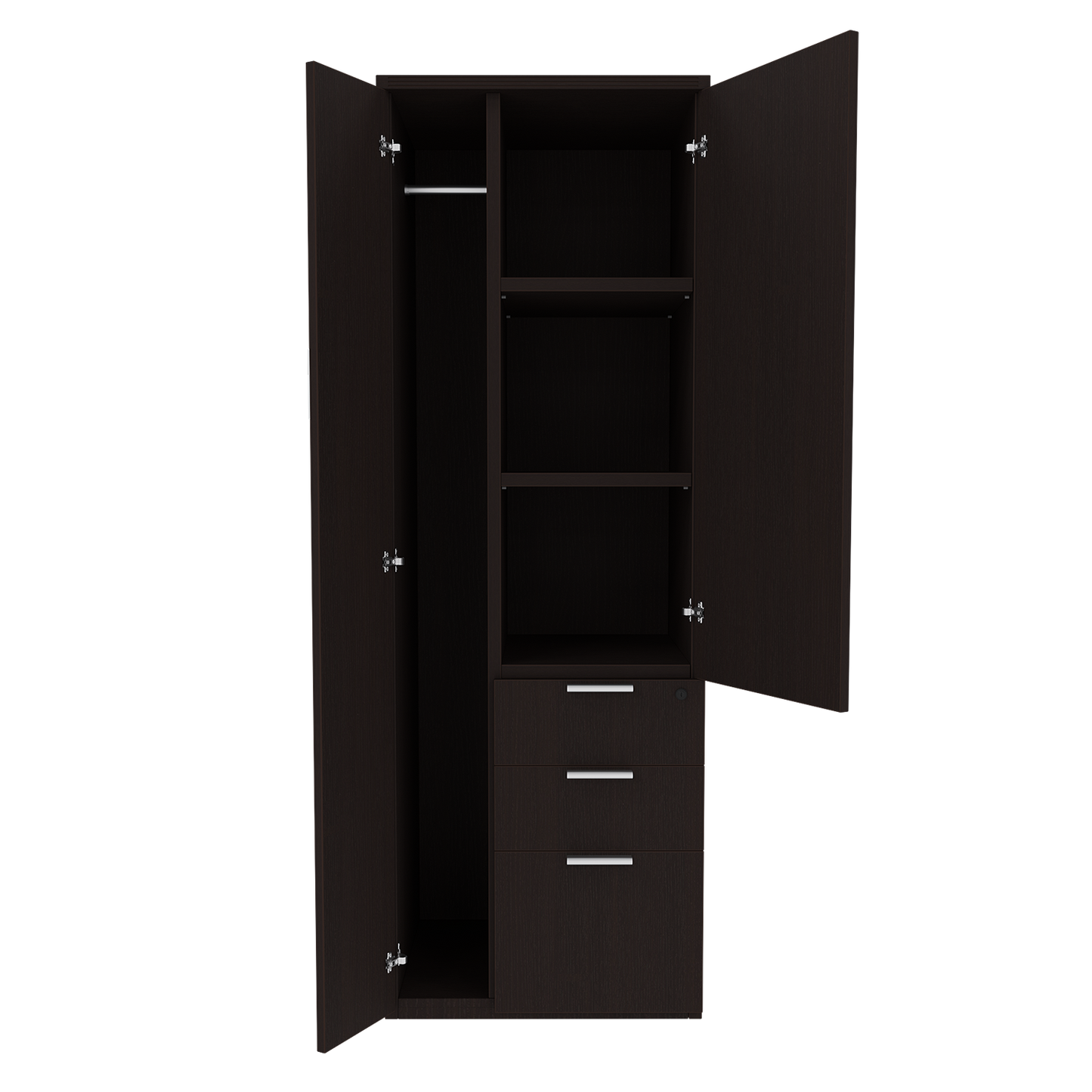 Kai Line Storage Laminate Wardrobe with Lock