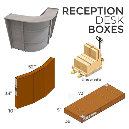 Linea Italia Corner Reception Desk Single Unit