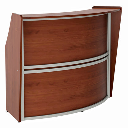 Linea Italia Curved Reception Desk with Counter Single Unit