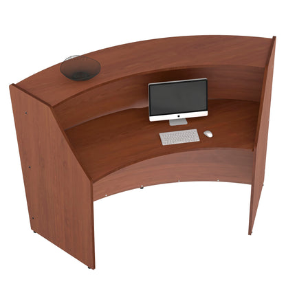 Linea Italia Curved Reception Desk with Counter Single Unit