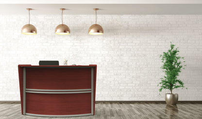 Linea Italia Curved Reception Desk with Counter Single Unit