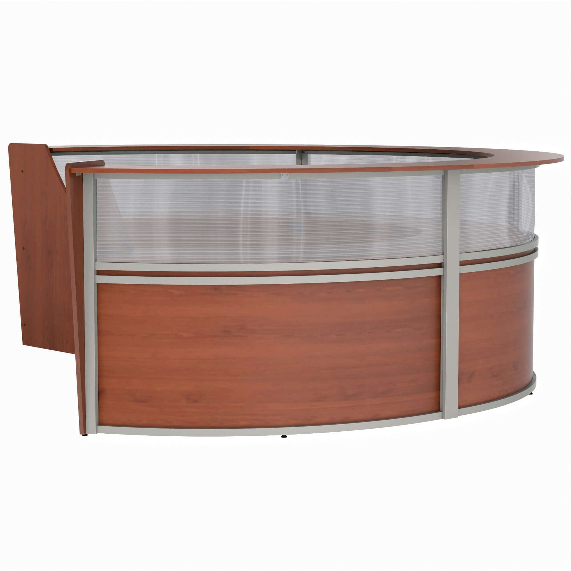 Linea Italia Curved Reception Desk with Polycarbonate 4 Units