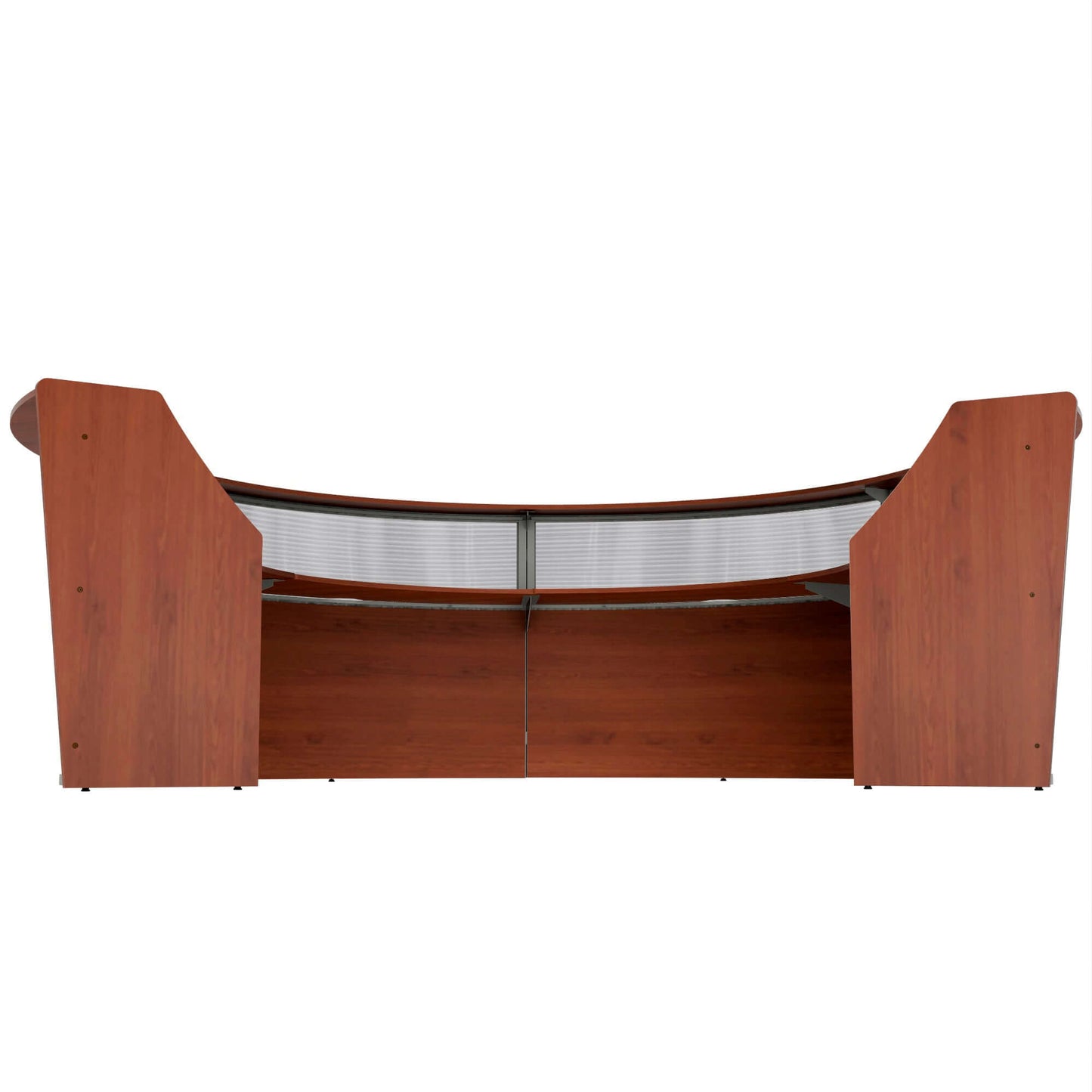 Linea Italia Curved Reception Desk with Polycarbonate 4 Units