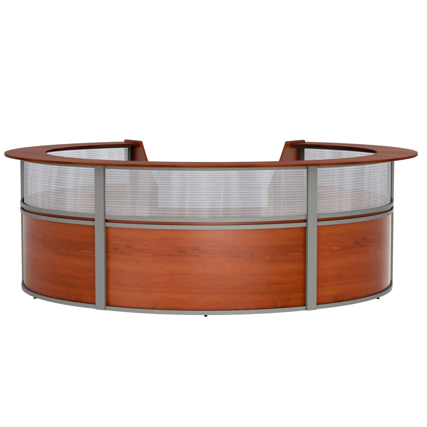 Linea Italia Curved Reception Desk with Polycarbonate 5 Units