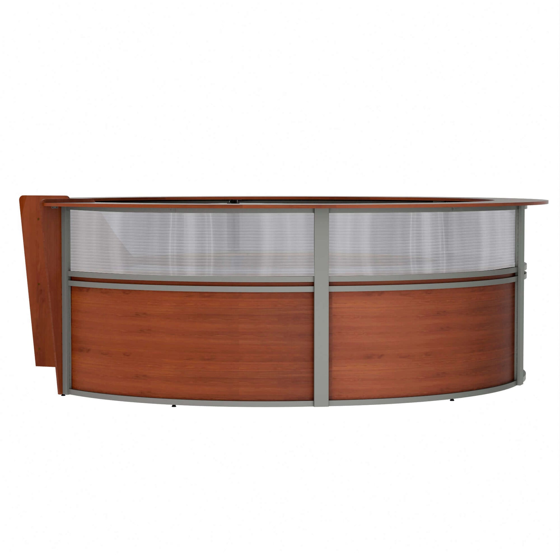 Linea Italia Curved Reception Desk with Polycarbonate 5 Units