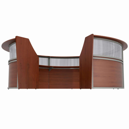 Linea Italia Curved Reception Desk with Polycarbonate 5 Units