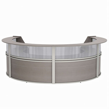 Linea Italia Curved Reception Desk with Polycarbonate 4 Units