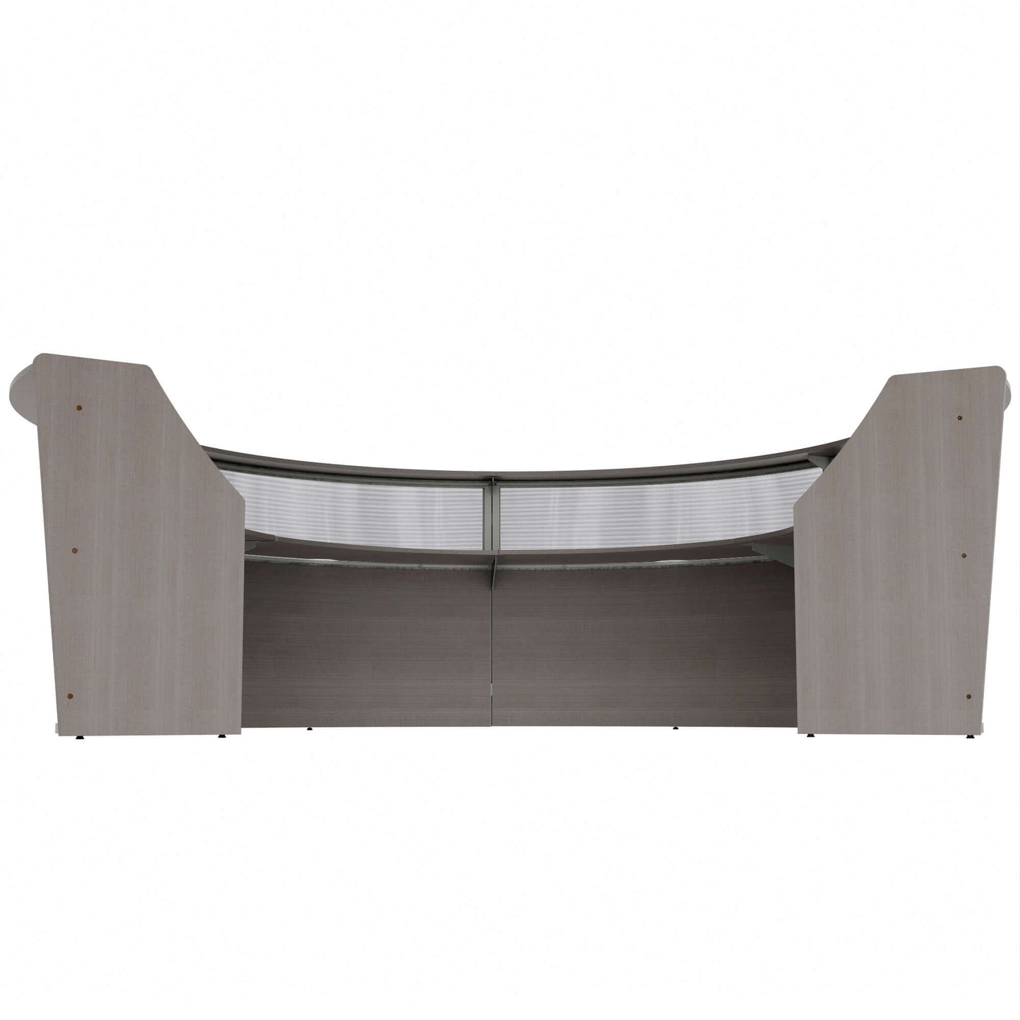 Linea Italia Curved Reception Desk with Polycarbonate 4 Units