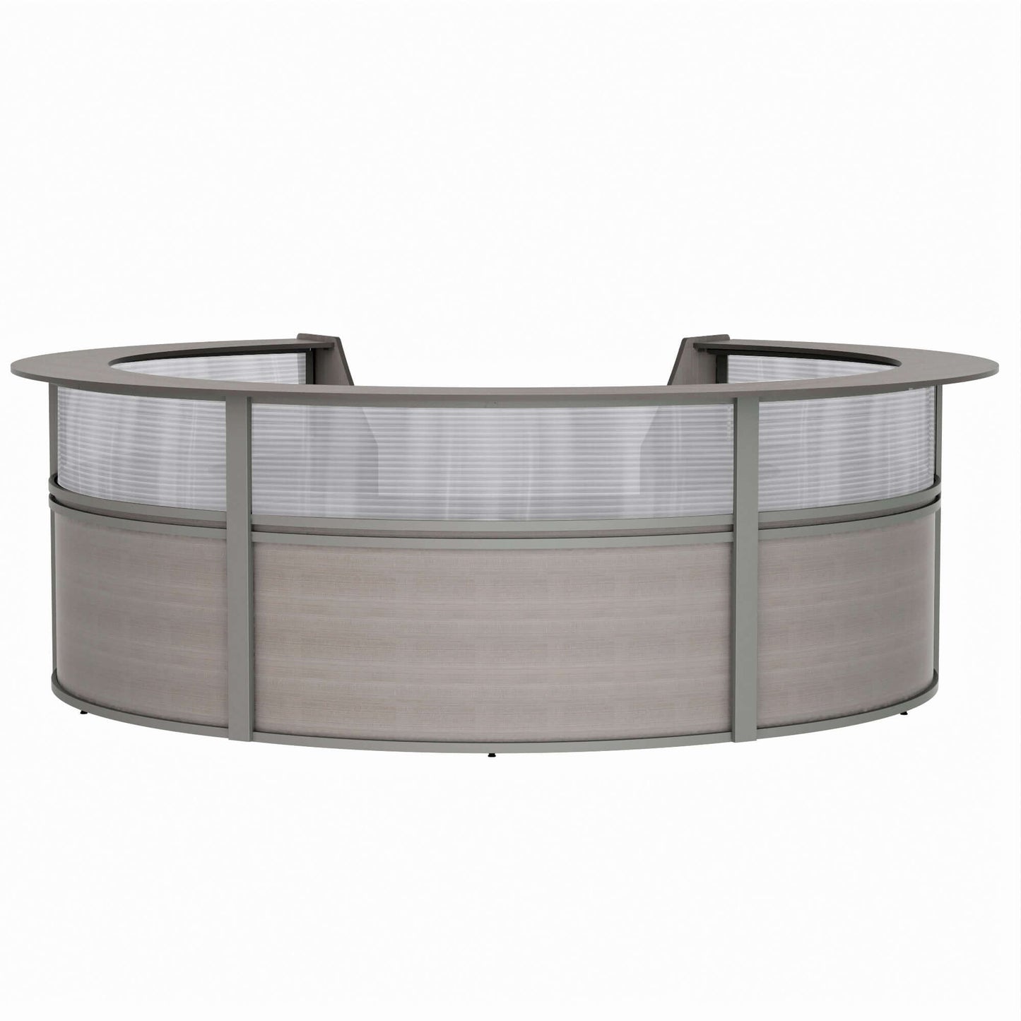 Linea Italia Curved Reception Desk with Polycarbonate 5 Units