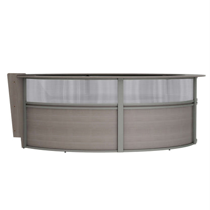 Linea Italia Curved Reception Desk with Polycarbonate 5 Units