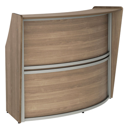 Linea Italia Curved Reception Desk with Counter Single Unit