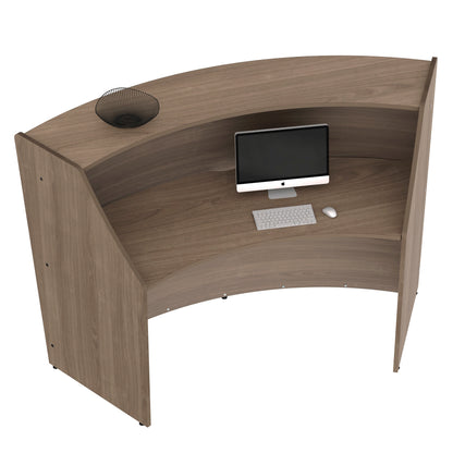 Linea Italia Curved Reception Desk with Counter Single Unit