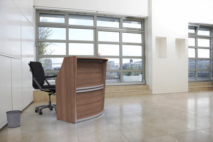 Linea Italia Curved Reception Desk with Counter Single Unit