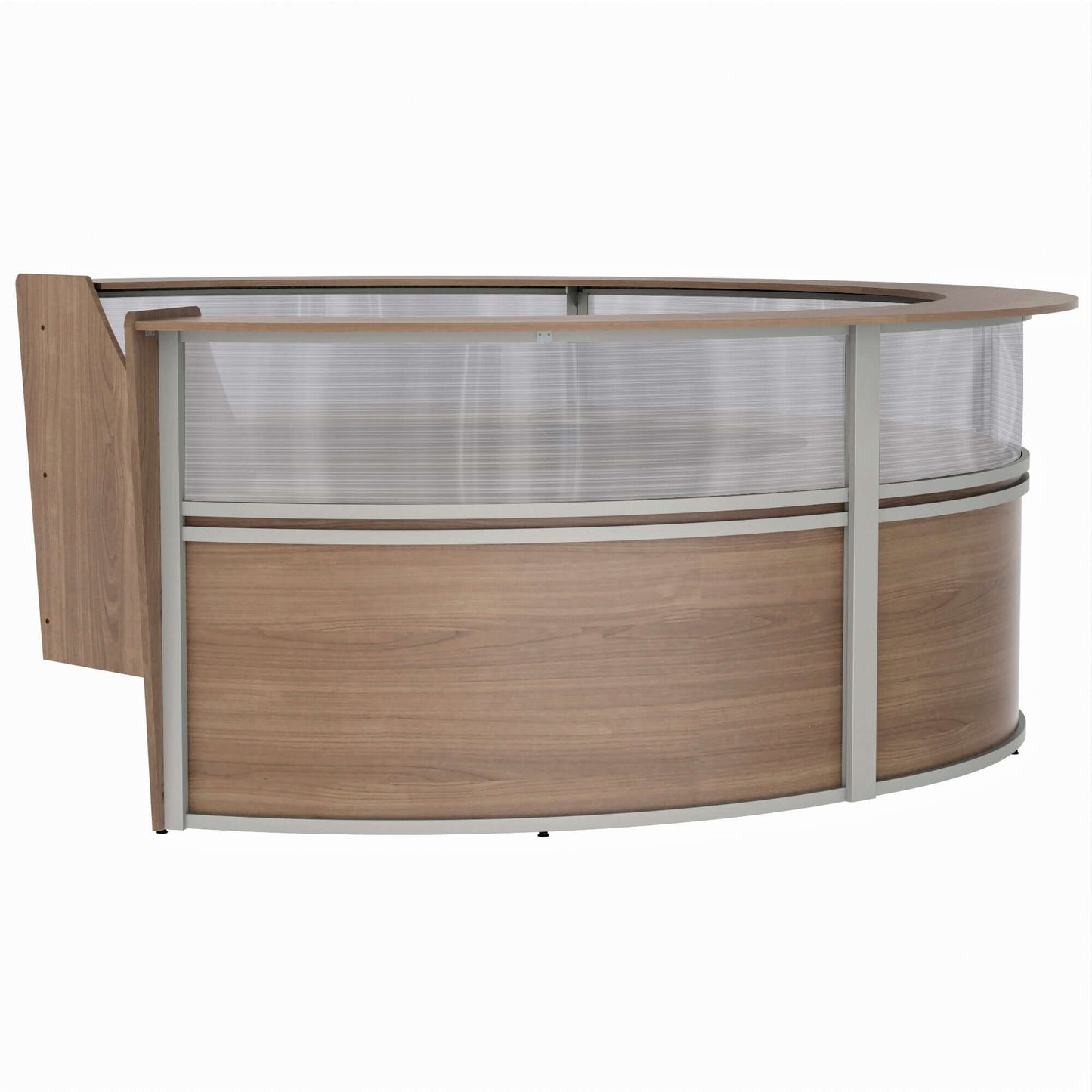 Linea Italia Curved Reception Desk with Polycarbonate 4 Units