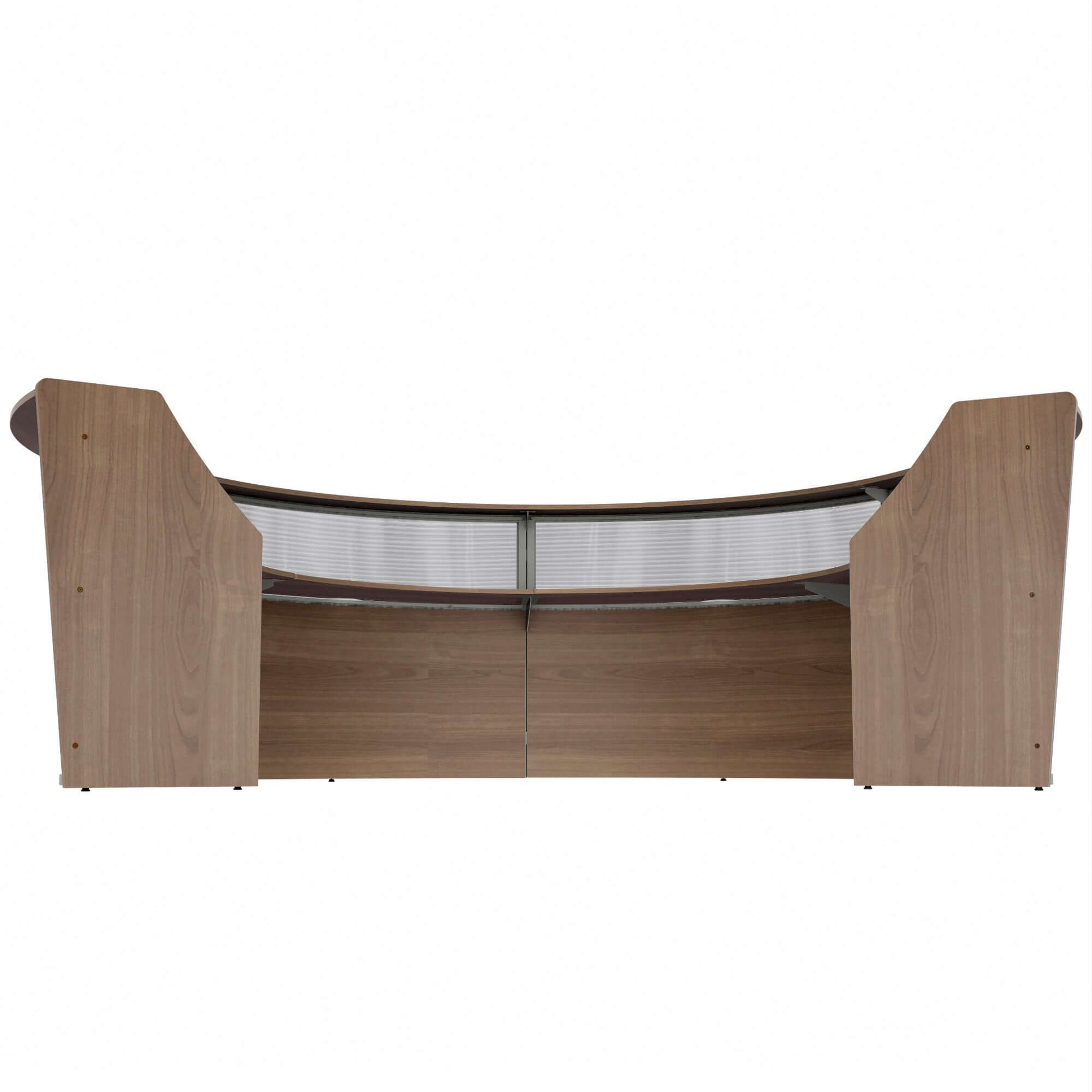 Linea Italia Curved Reception Desk with Polycarbonate 4 Units