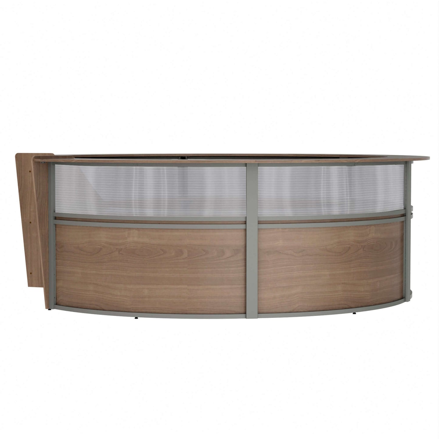 Linea Italia Curved Reception Desk with Polycarbonate 5 Units