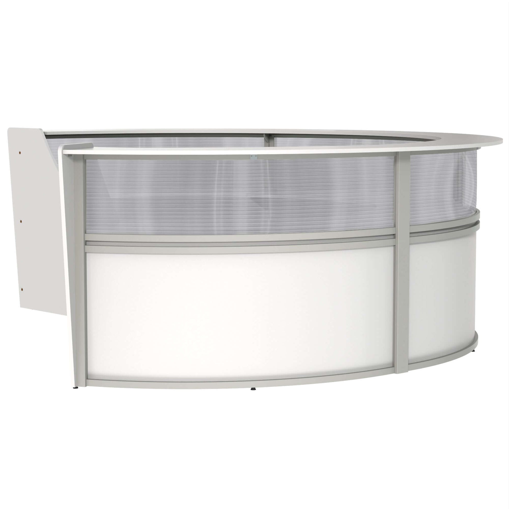 Linea Italia Curved Reception Desk with Polycarbonate 4 Units