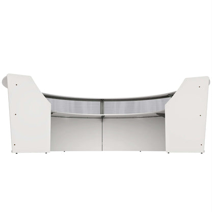 Linea Italia Curved Reception Desk with Polycarbonate 4 Units