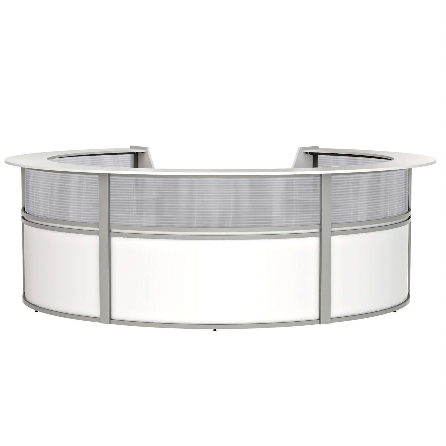 Linea Italia Curved Reception Desk with Polycarbonate 5 Units