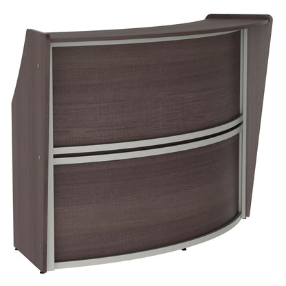 Linea Italia Curved Reception Desk with Counter Single Unit