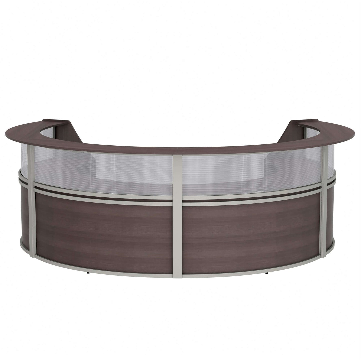 Linea Italia Curved Reception Desk with Polycarbonate 4 Units