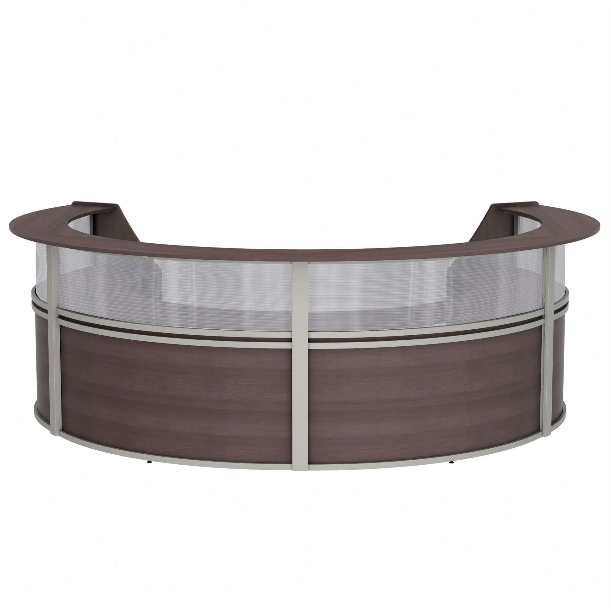 Linea Italia Curved Reception Desk with Polycarbonate 4 Units