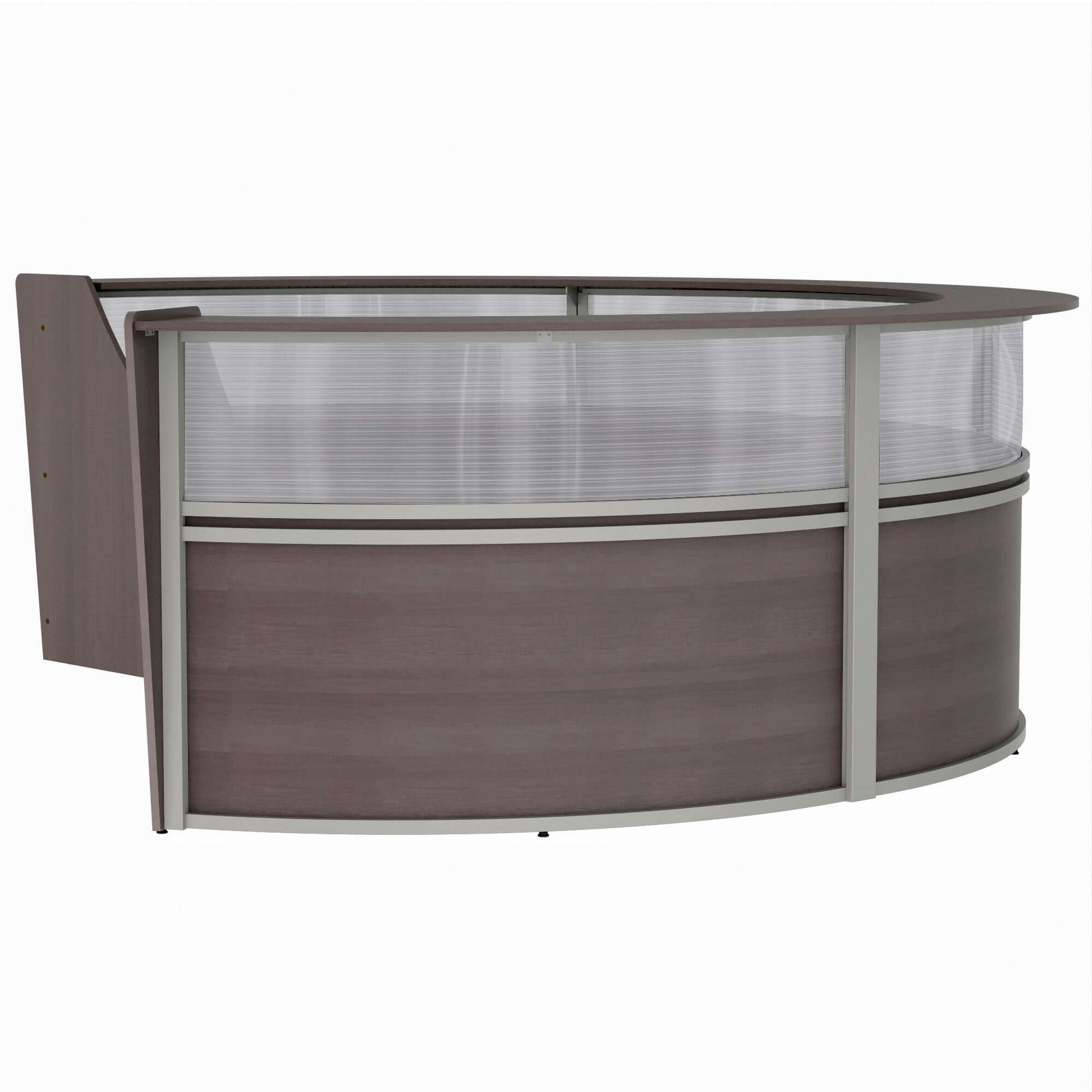 Linea Italia Curved Reception Desk with Polycarbonate 4 Units